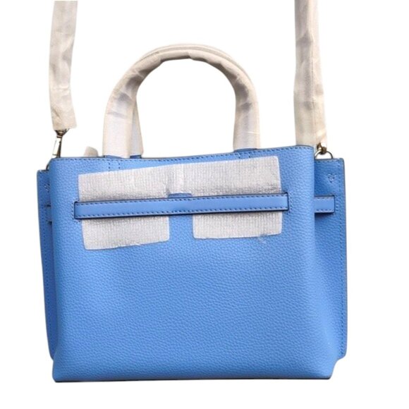 MICHAEL Michael Kors Blue Pebble Leather Small Emilia Satchel NWT $498 - Picture 3 of 12